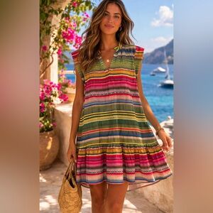 NEW WILLA STORY lucy dress in‎ white/navy